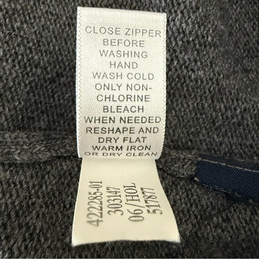 Banana Republic Wool Cashmere Full Zip Sweater Mens Size Large Gray Rabbit Hair‎